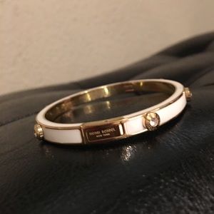 Henri Bendel white and gold cuff bracelet