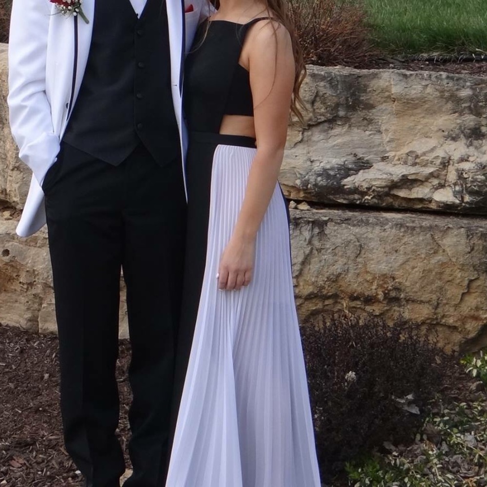 BCBG Black and white dress