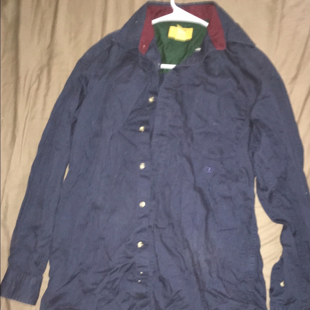 Navy Button Up
