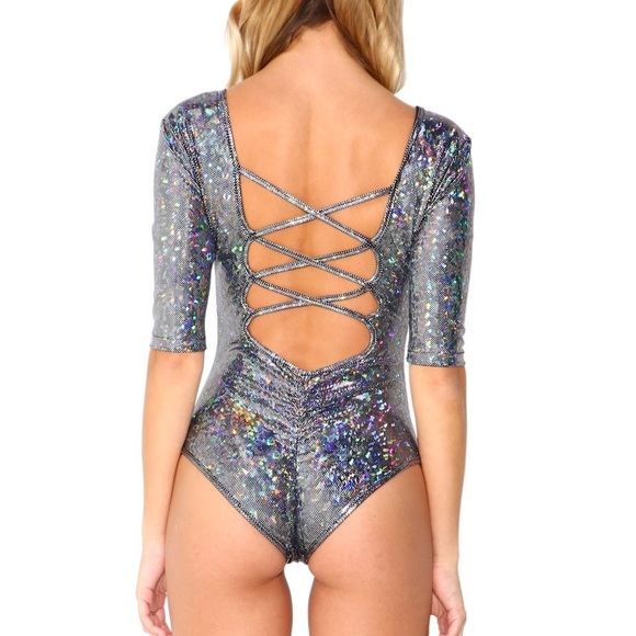 Iheart raves sparkly bodysuit - Picture 2 of 4