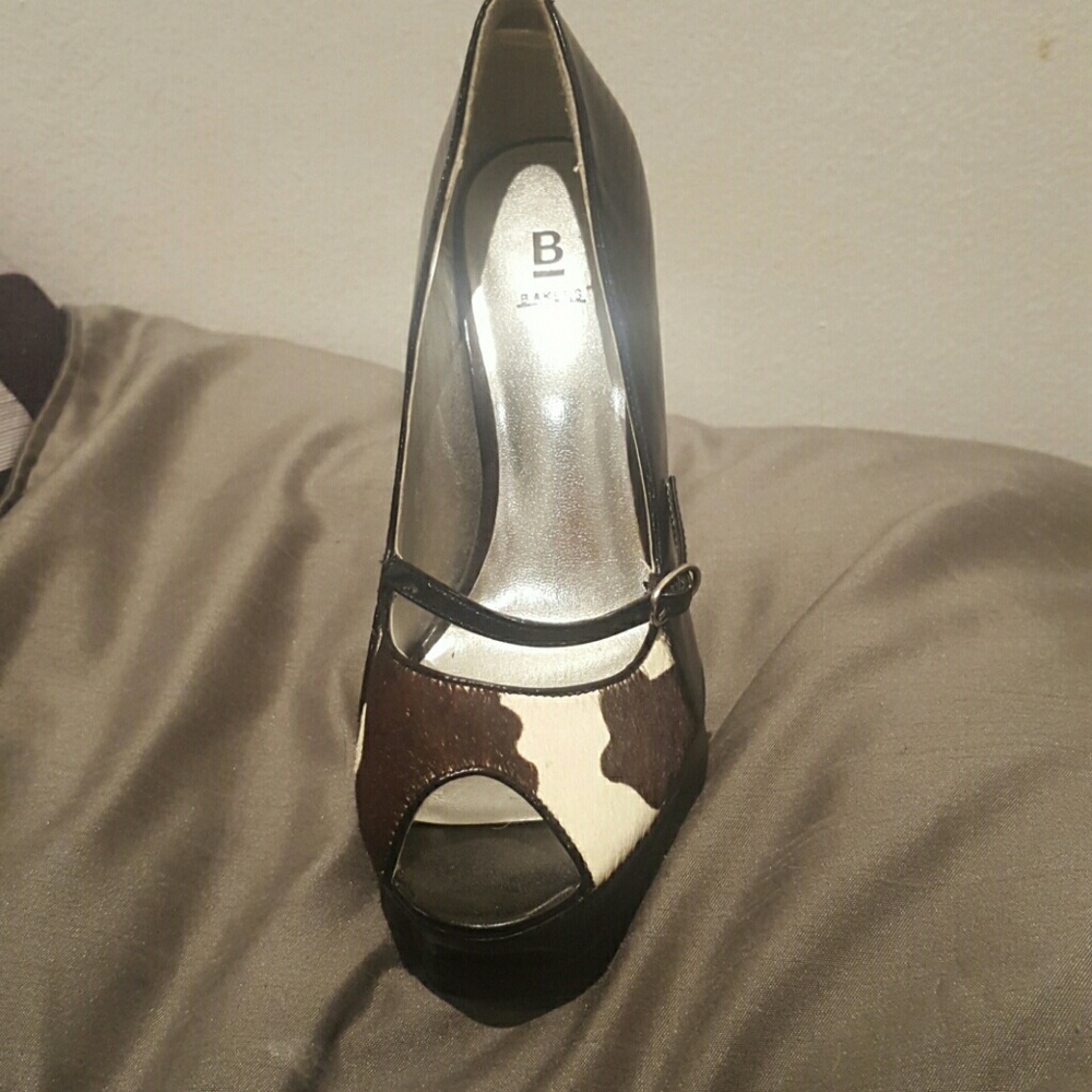 Bakers Cowhide Mary Jane Pumps