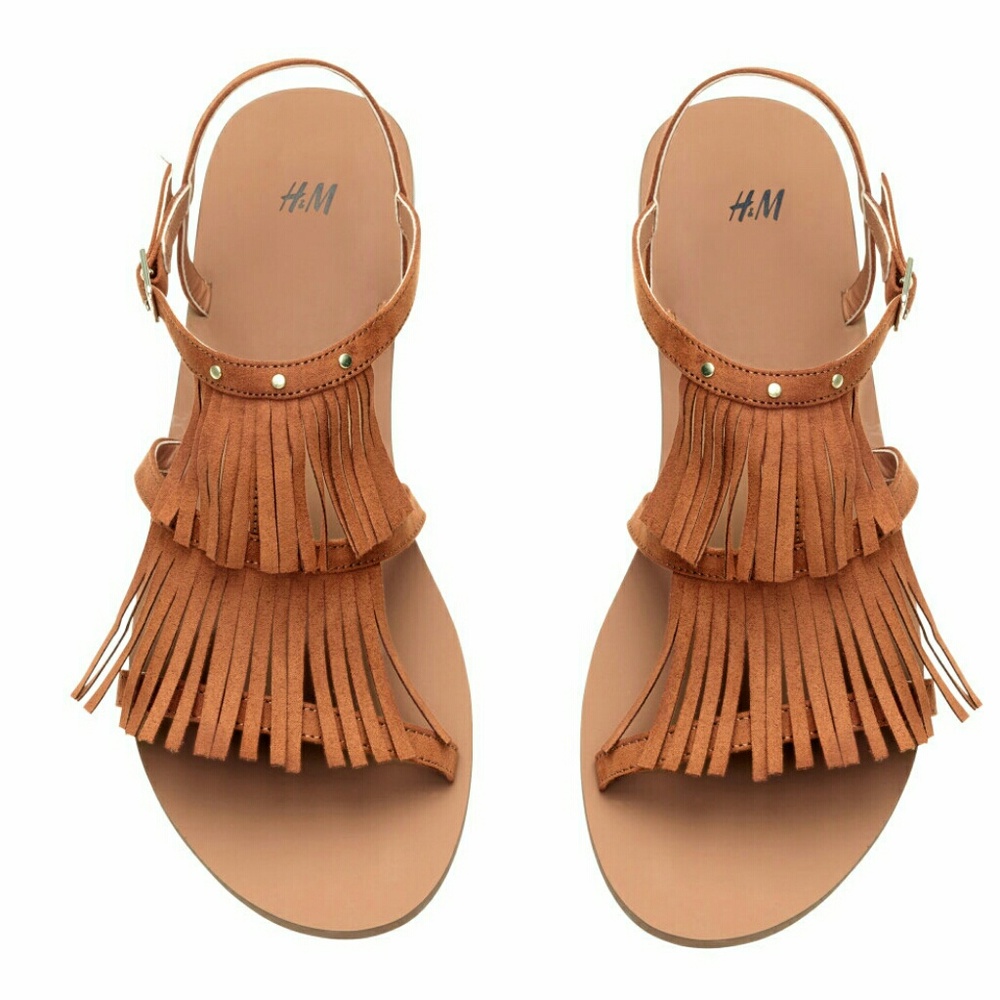 Cutest boho bohemian style fringe suede sandals