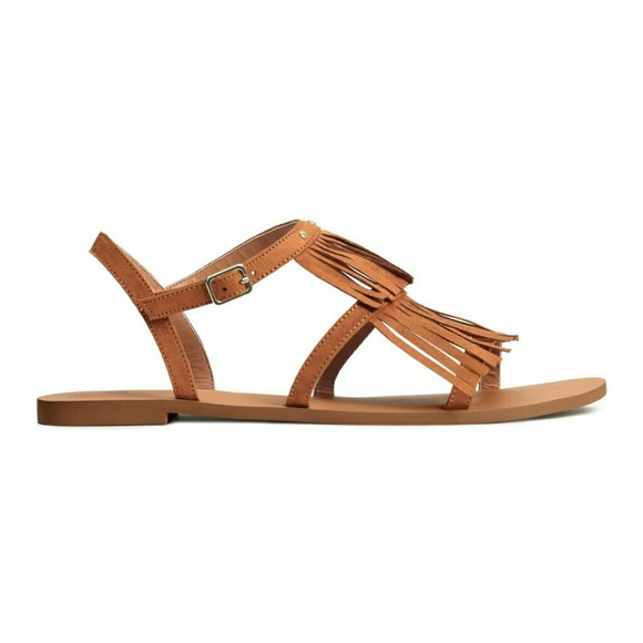 Cutest boho bohemian style fringe suede sandals - Picture 4 of 5