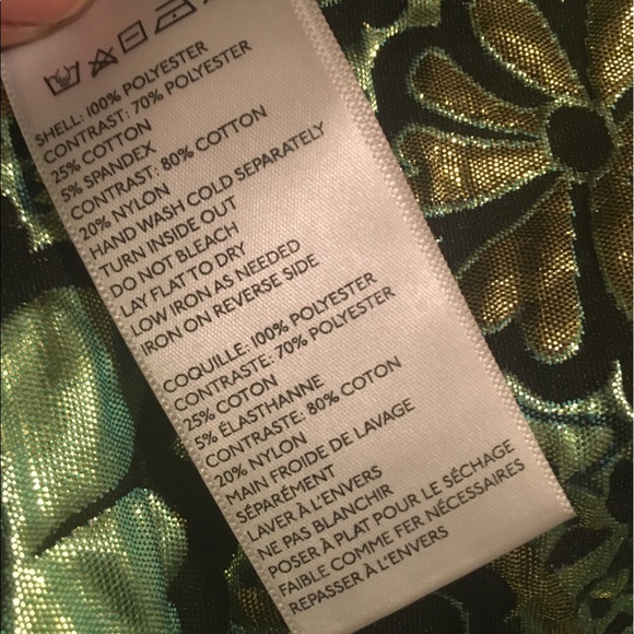 Metallic Floral Crop Top - Picture 3 of 4