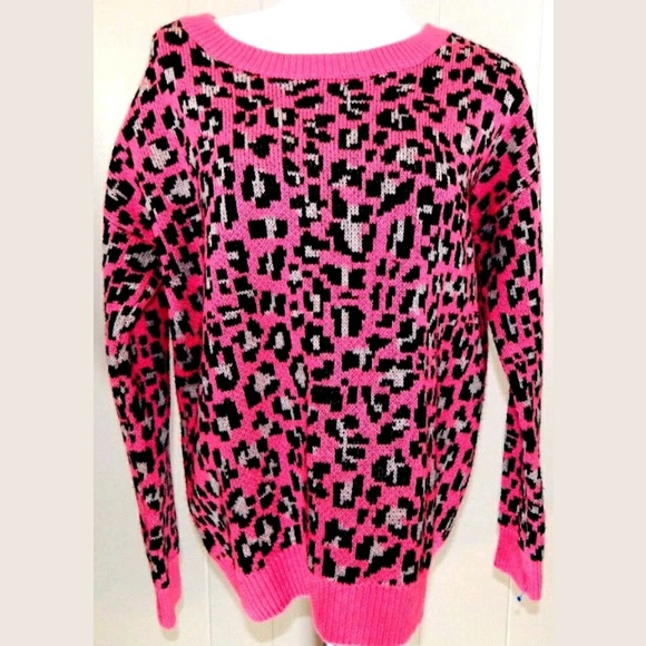 PINK Victoria's Secret Sweaters - VS Pink Leopard Print Oversize Sweater