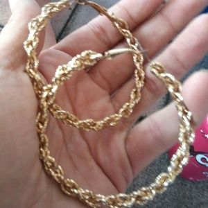 Large hoop earrings