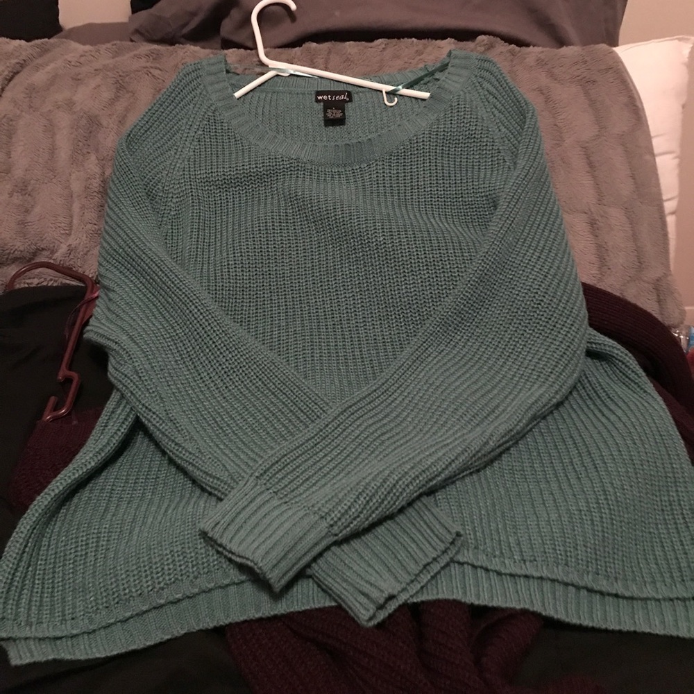 Wet seal cable knit sweater
