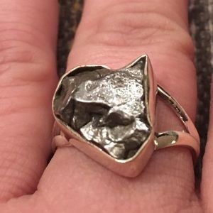 Gorgeous Meteorite Campo Del Cielo 925SS size 8