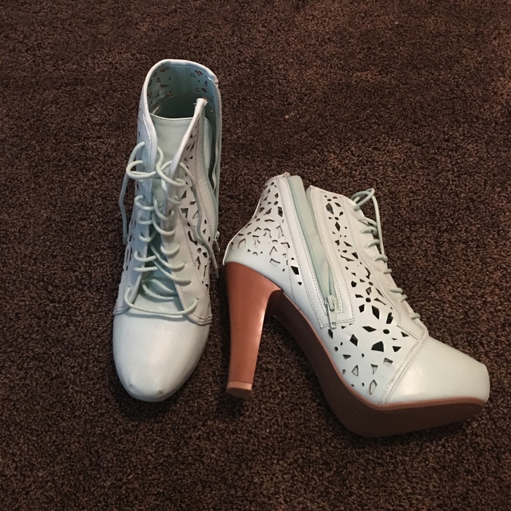 Teal booties