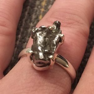 Gorgeous Meteorite Campo Del Cielo 925SS size 8