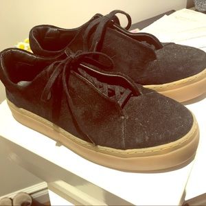 Cos black suede sneakers