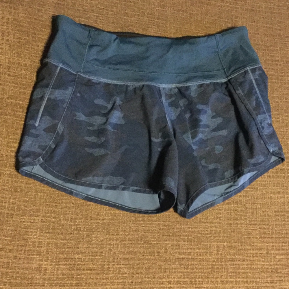 Navy blue camo LuluLemon shorts