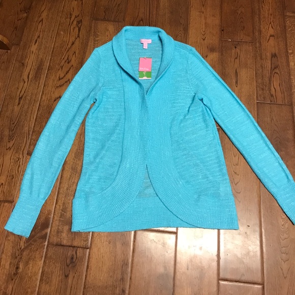 Lilly Pulitzer Amalie Cardigan Breakwater Blue NEW NWT Lilly Pulitzer Amalie Cardigan Breakwater Blue NEW NWT
