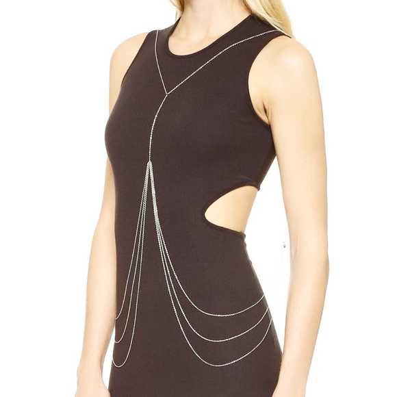 Rebecca Minkoff Triangle Stud Body Chain in Silver - Picture 2 of 6