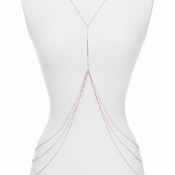 Rebecca Minkoff Triangle Stud Body Chain in Silver - Picture 5 of 6