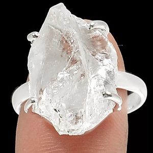 Cool Fire & Ice Quartz 925SS ring size 9