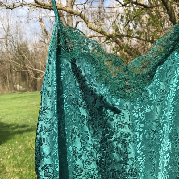 76 off Vintage Other Vtg 90s Green Lace Slip Dress Lingerie Medium