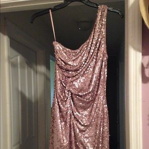 Sequin one shoulder dress