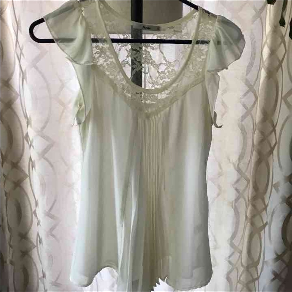 Cream lace top