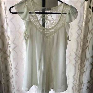 Cream lace top