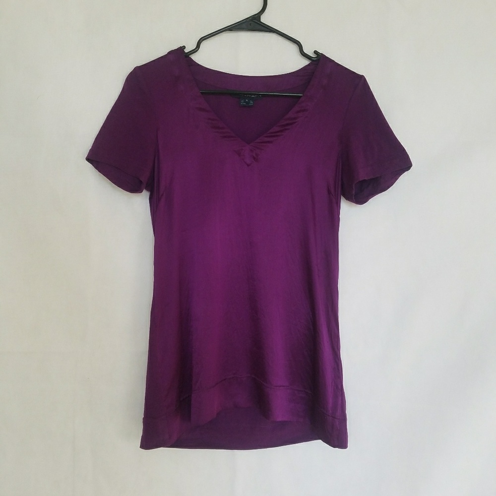 French Connection purple silk shirt