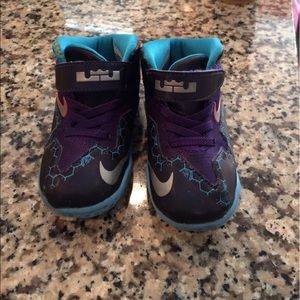 Nike Lebron purple teal