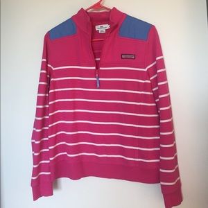 Pink Vineyard Vines Zip Up Sweatshirt