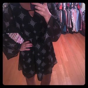 Charlotte Russe Tribal print belle sleeve dress