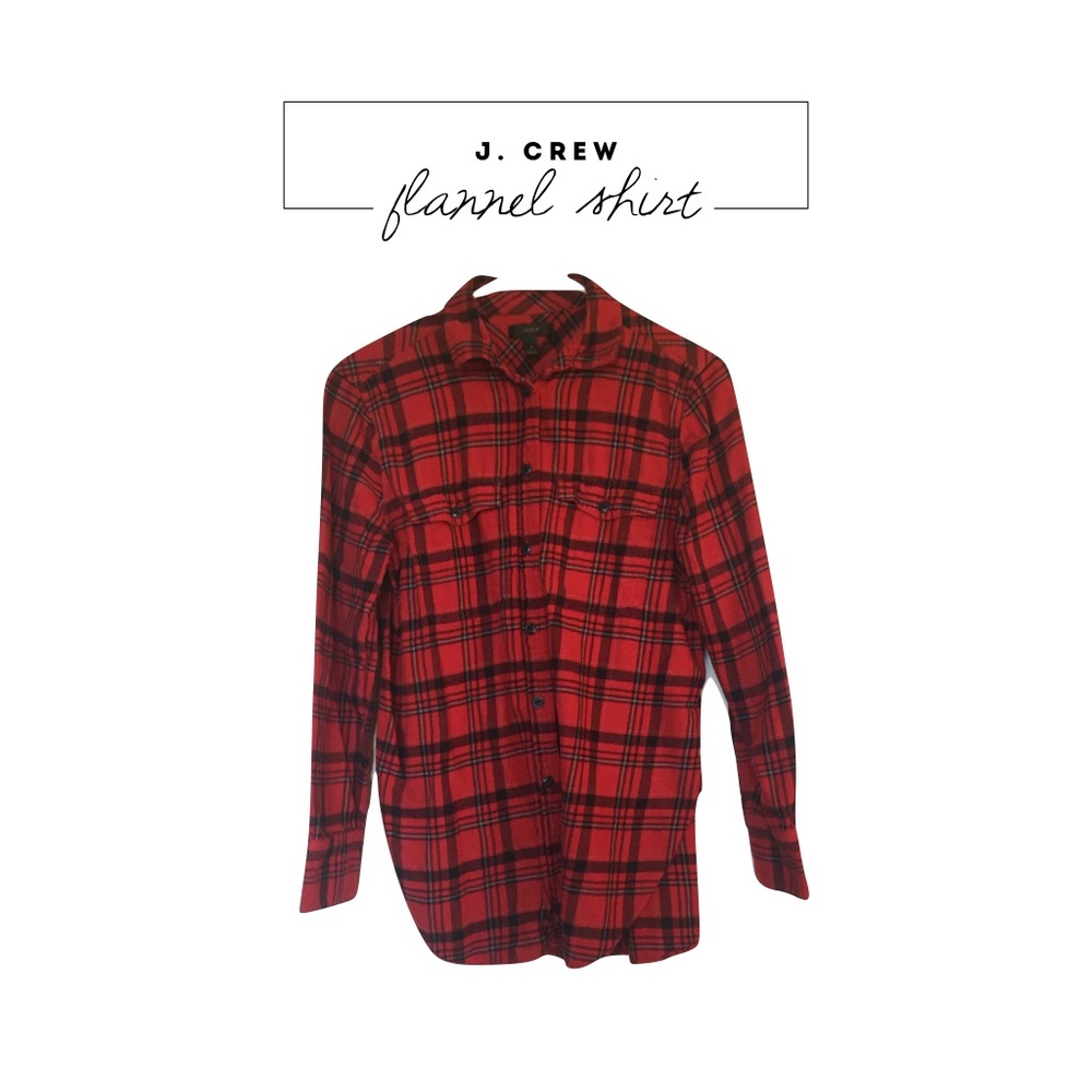 J. Crew Red Flannel Shirt