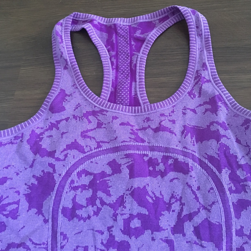 Lululemon swiftly tank purple camo hardly worn - Picture 2 of 4