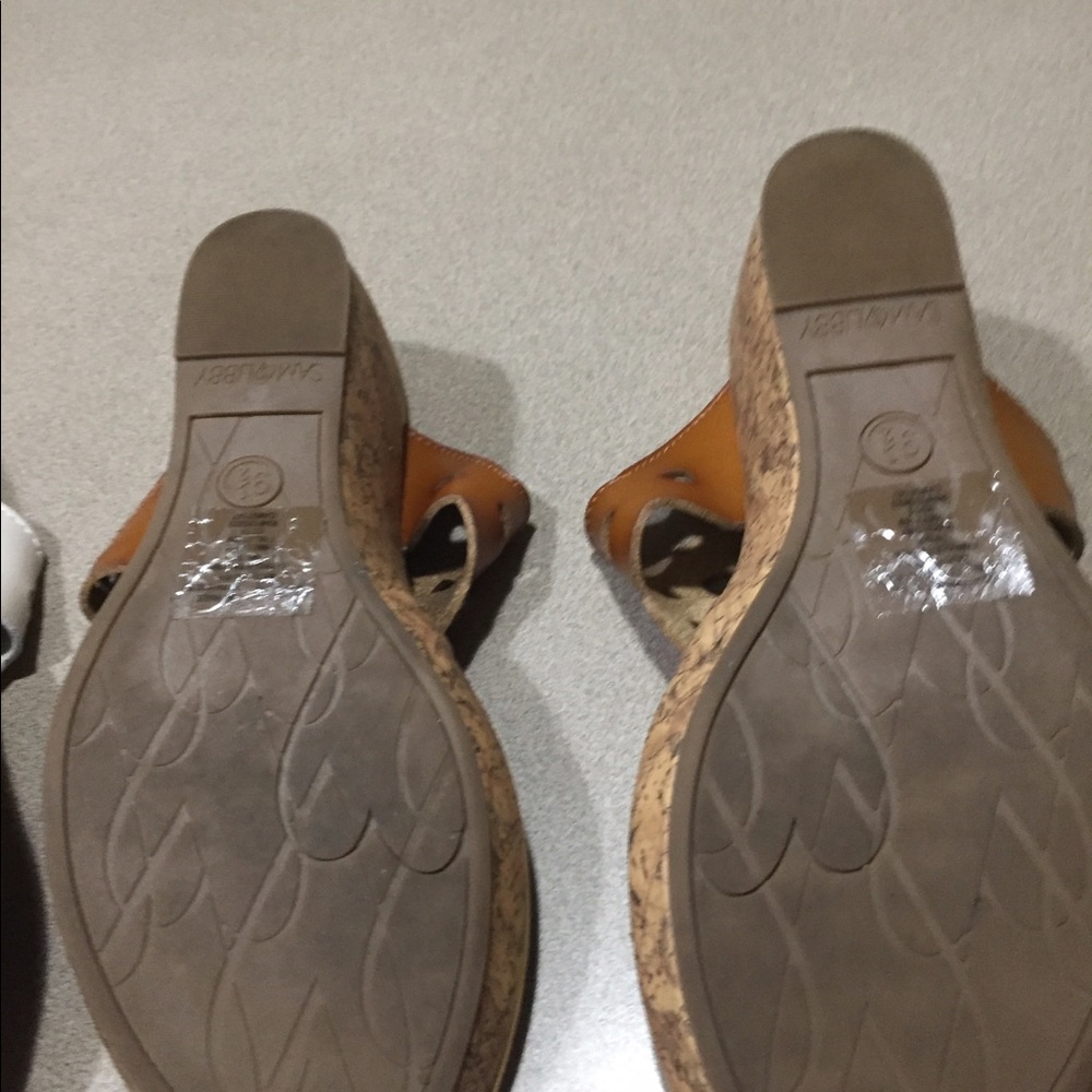 Sam Libby Cork heels with leather- white or carmel - Picture 5 of 6