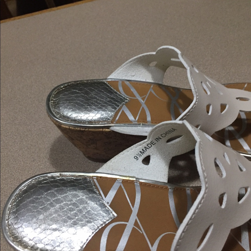 Sam Libby Cork heels with leather- white or carmel - Picture 6 of 6