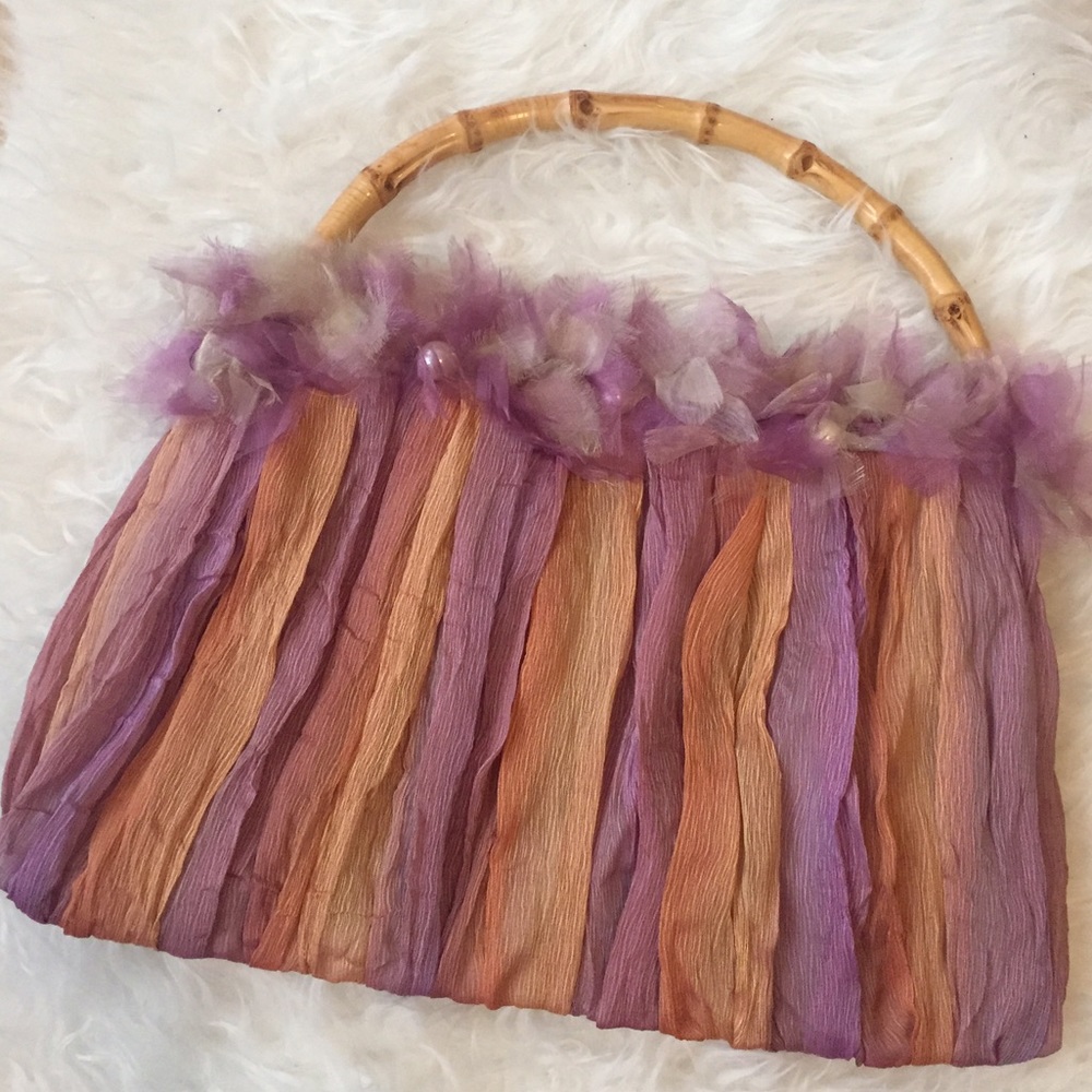 Fabulous froufrou bag with bamboo handle - Picture 5 of 7