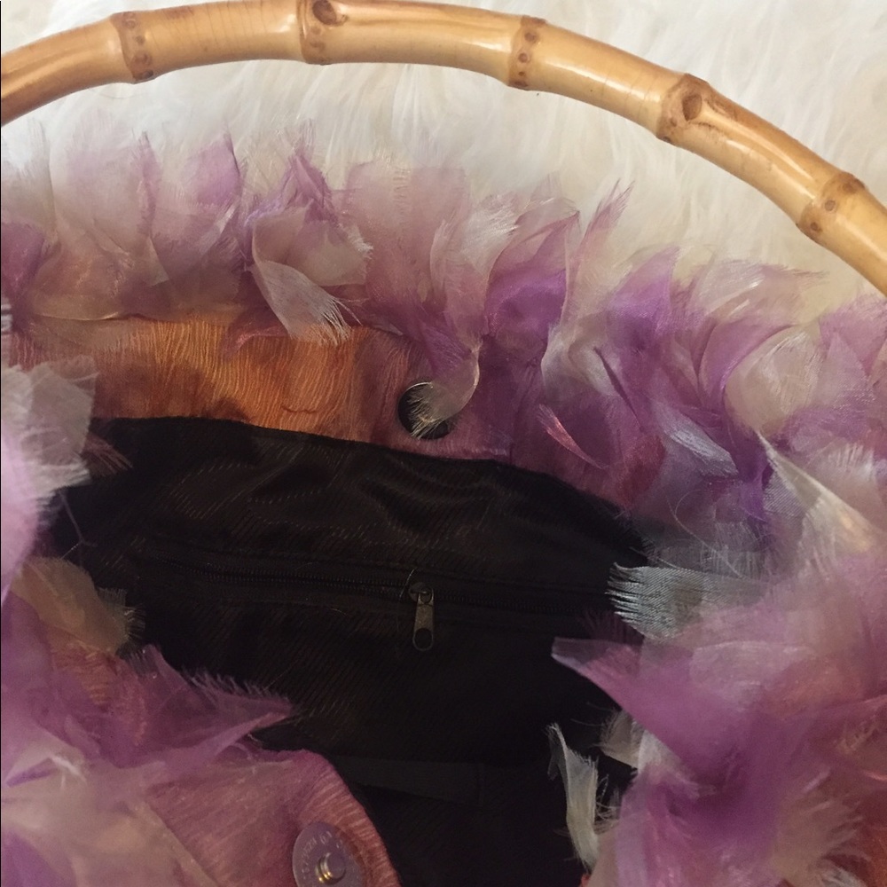 Fabulous froufrou bag with bamboo handle - Picture 6 of 7