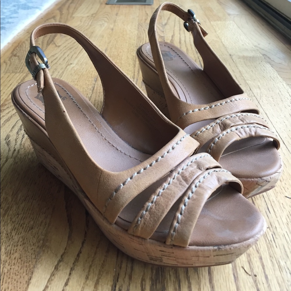 Cork wedge sandles