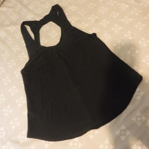 Black swim cover up tank top