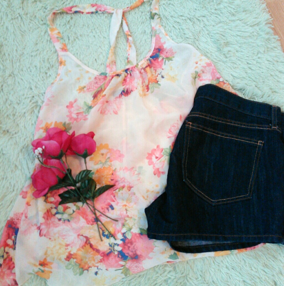 Sheer Floral Tank