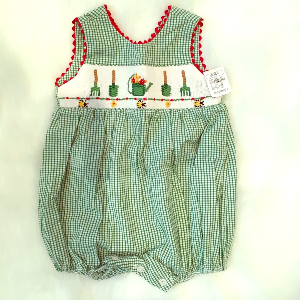 New. Vive la Fete Garden motif toddler romper