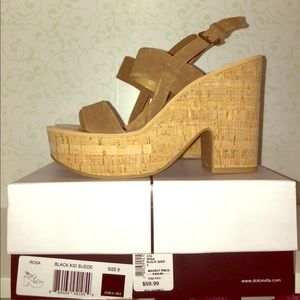 Dolce Vita Rosa Tan Cork Wedges