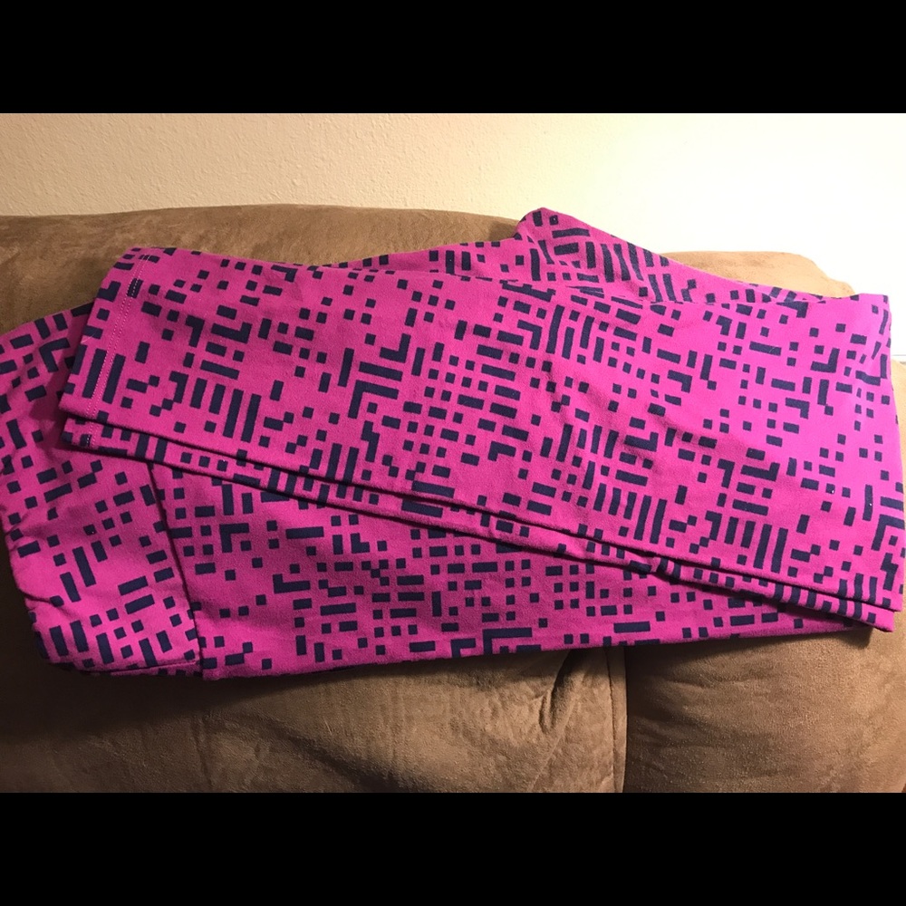 TC LLR leggings purple and navy EUC