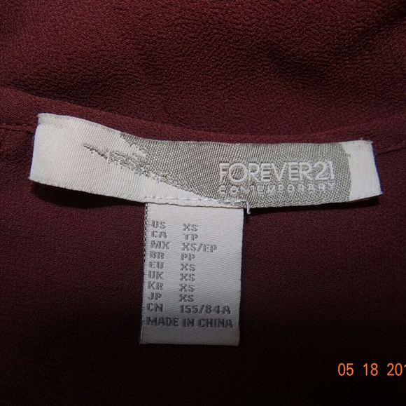 Forever 21 Burgundy Sheer Dress - Picture 6 of 6