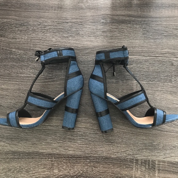 Denim Chunky High Heel - Picture 3 of 6