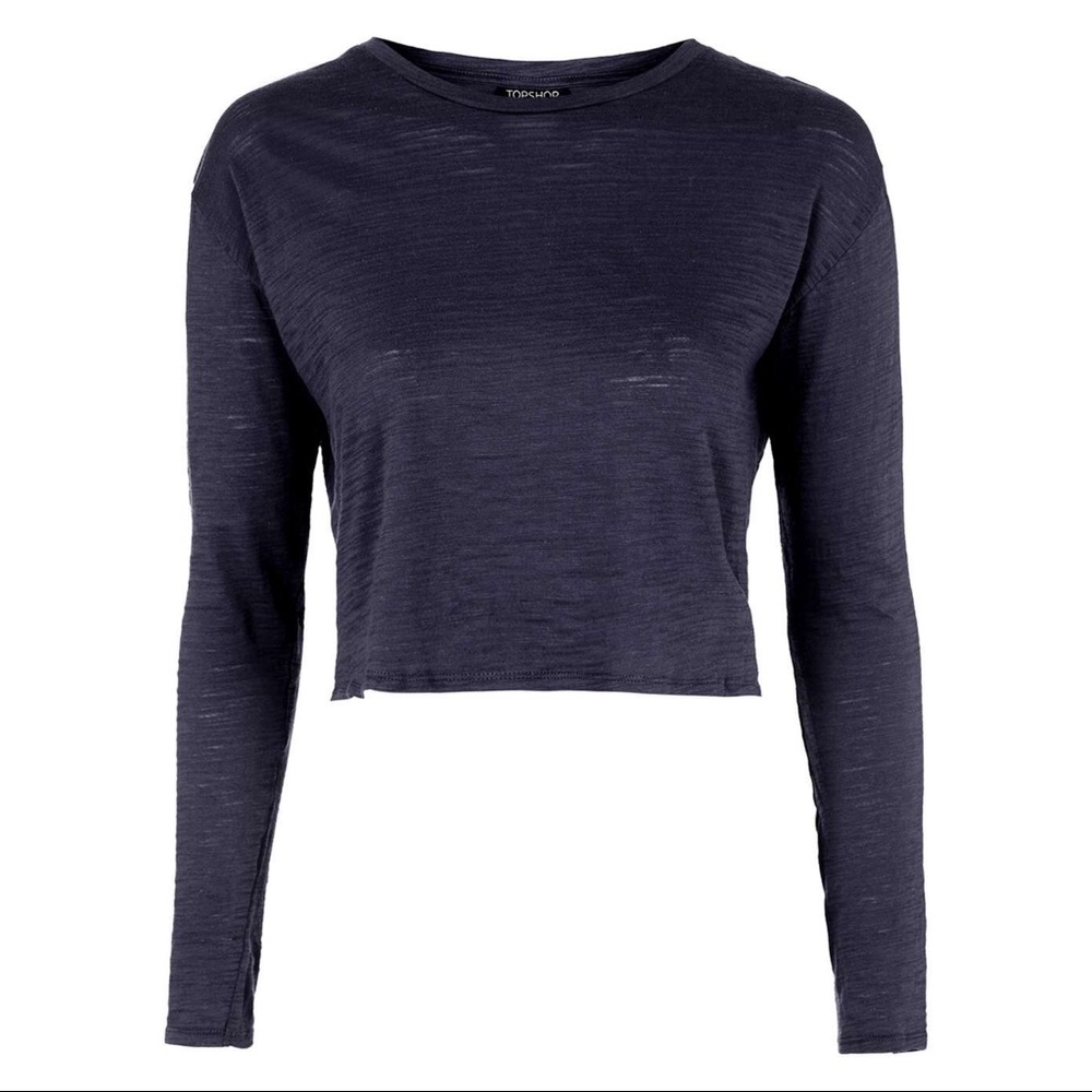 TOPSHOP SLUB CROP TOPS - Picture 3 of 4
