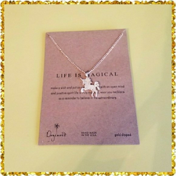 Gold unicorn necklace - Picture 3 of 3