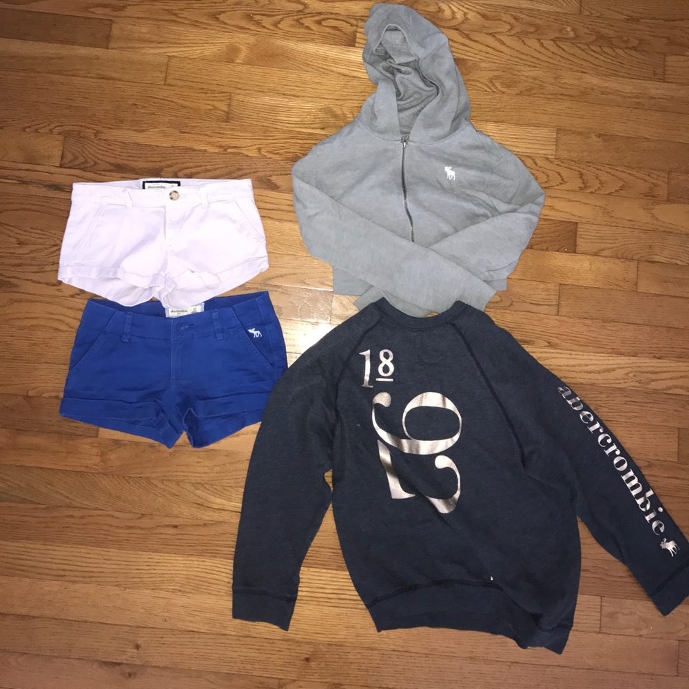 A&F SHORTS ANS JACKET AND SWEATER