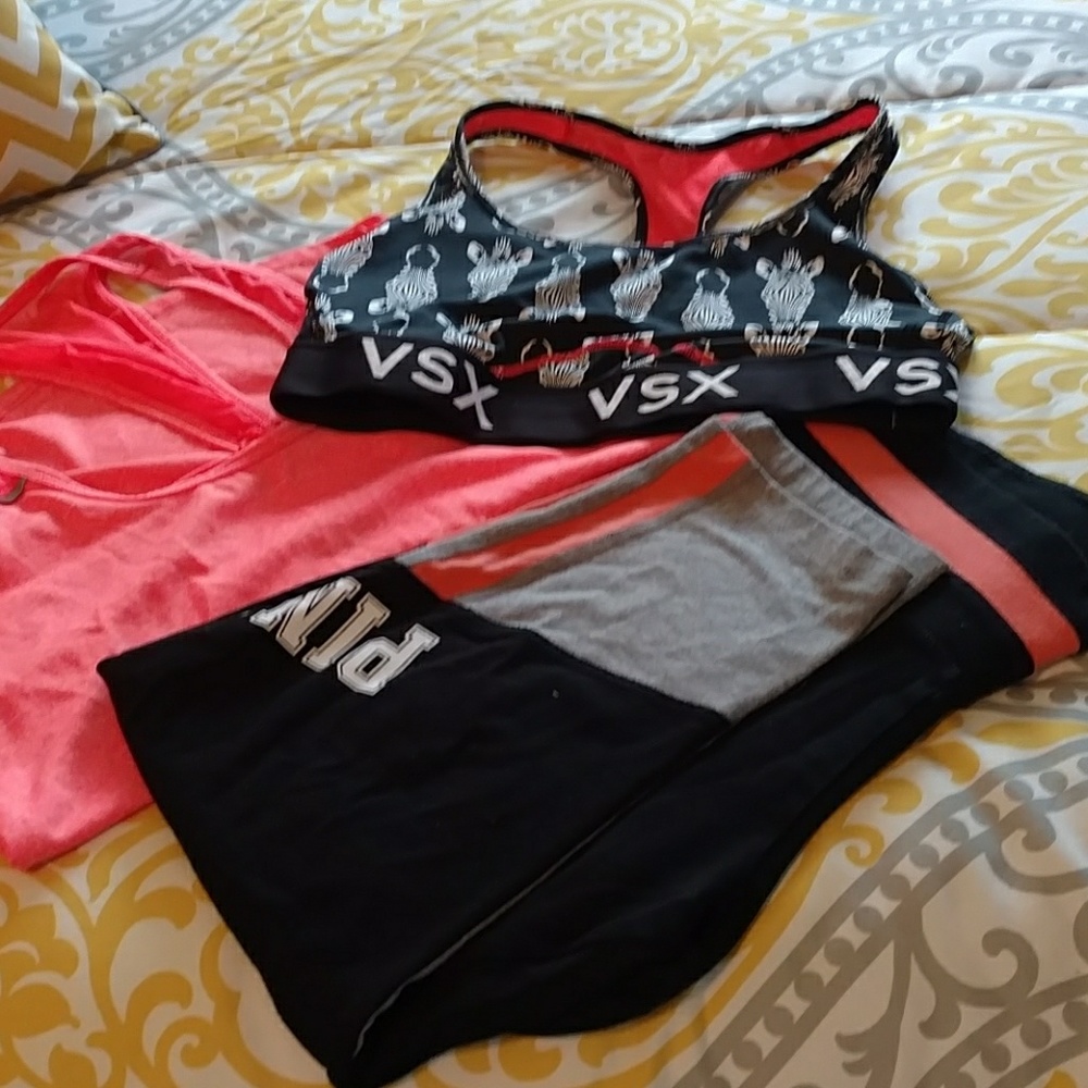 Victoria Secret work out capris/sport bra/tank