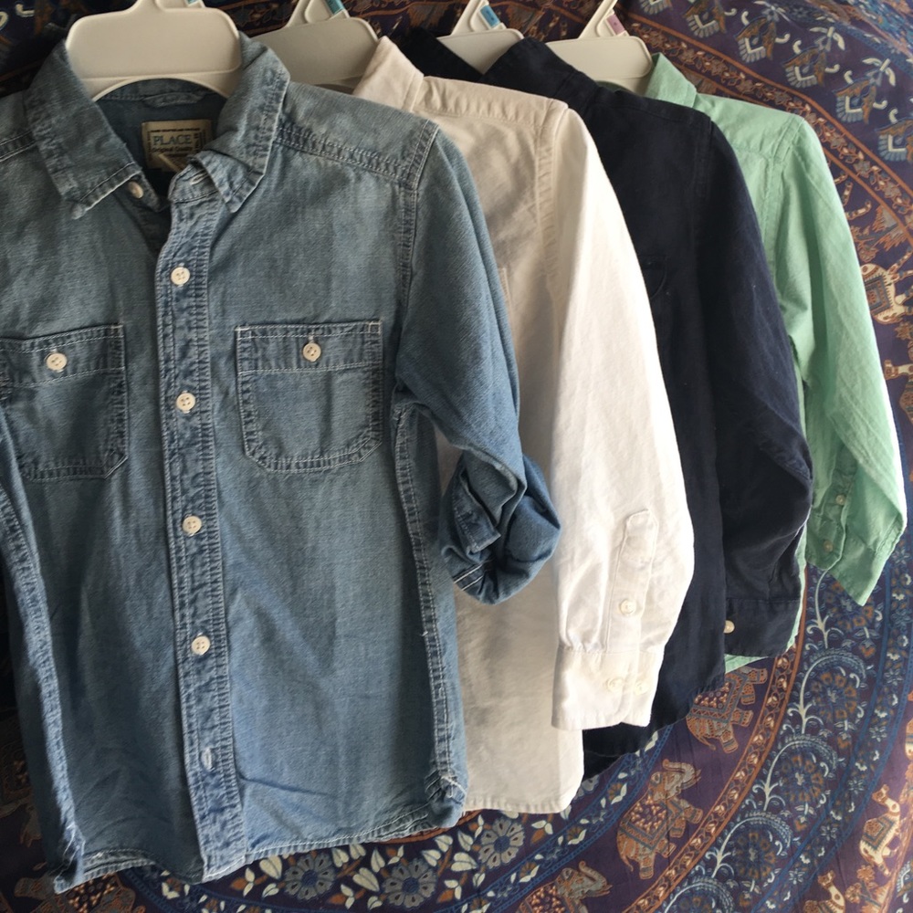 Four Children's Place Boys Button Down Shirts 5/6