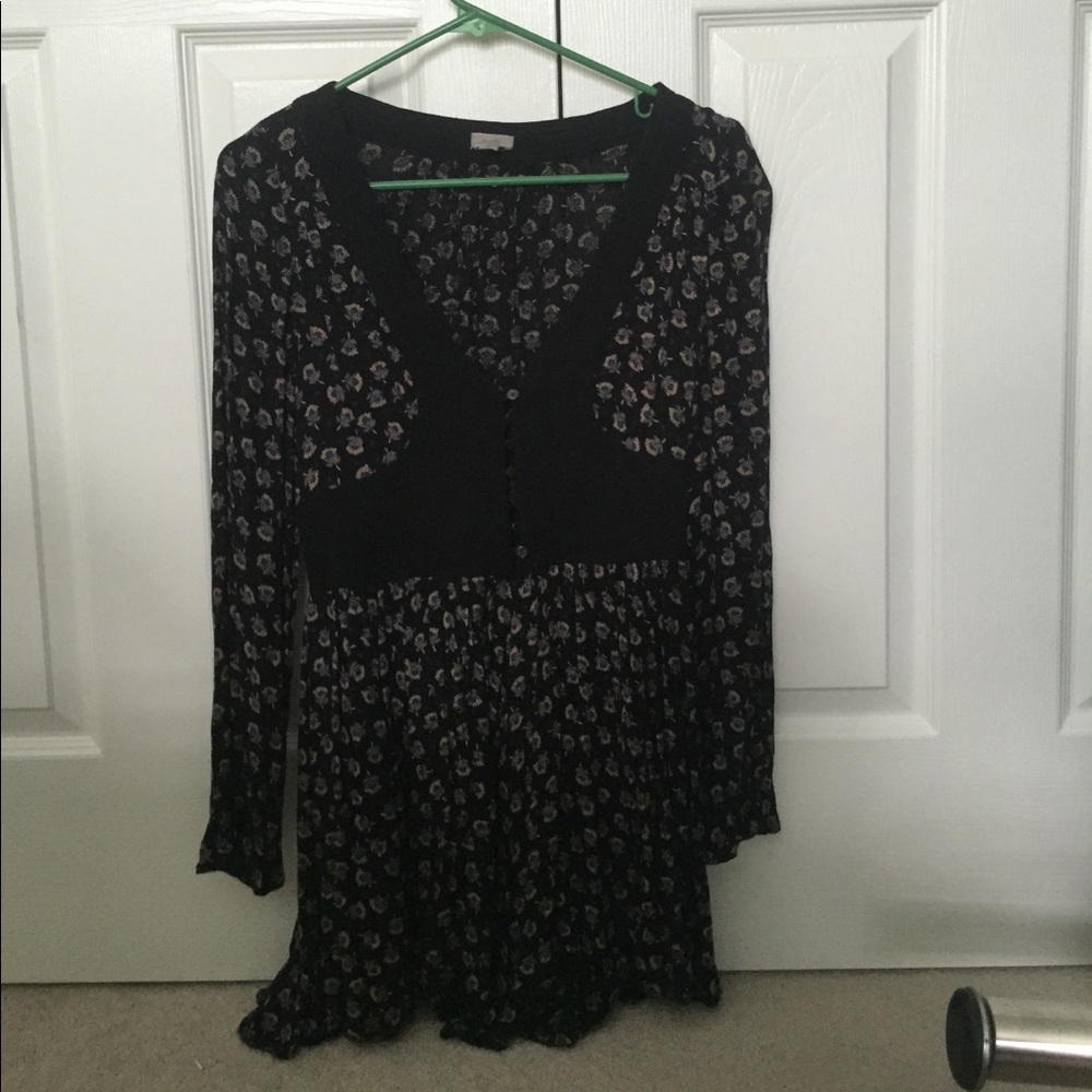 Urban Outfitters Ecote Black Print Romper