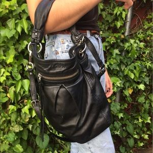 Black Leather Coach Purse Hobo