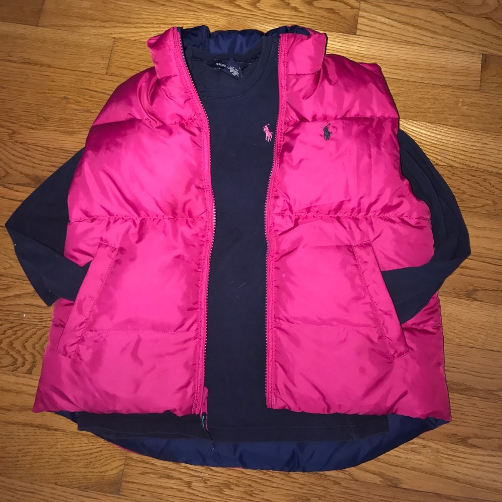 RALPH LAUREN REVERSIBLE VEST AND LONG SLEEVE POLO